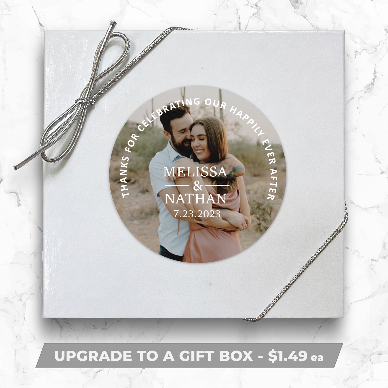 Happily Ever After Photo - Personalized Direct Print On Round Sugar Cookie