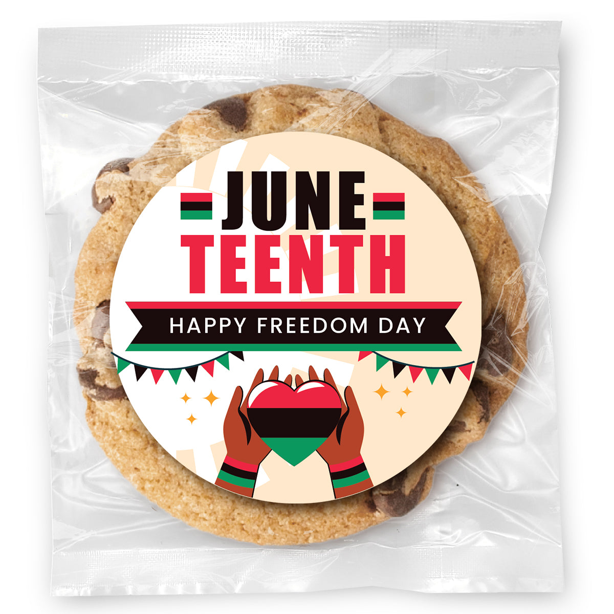 Juneteenth Freedom Day - Gourmet Chocolate Chip Or Variety Pack W/ Full Color Personalized Sticker