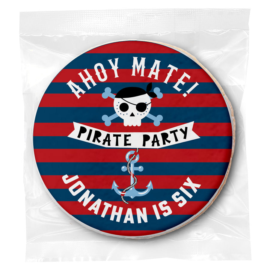 Pirate Party - Personalized Direct Print On Round Sugar Cookie