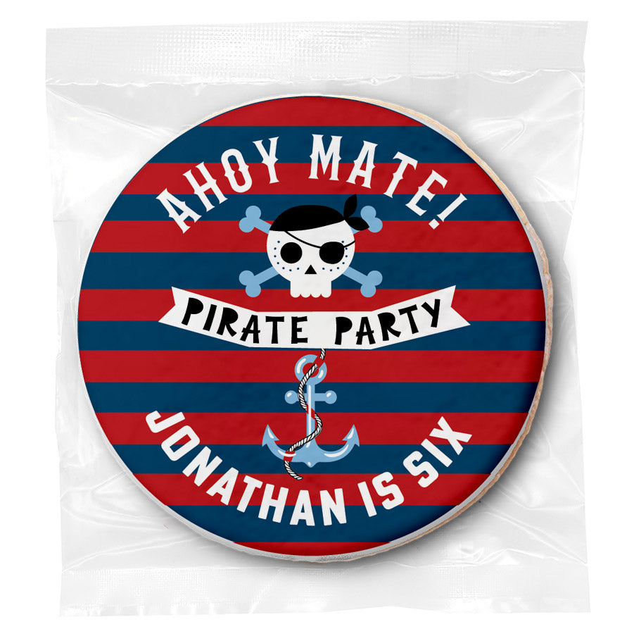 Pirate Party - Personalized Direct Print On Round Sugar Cookie