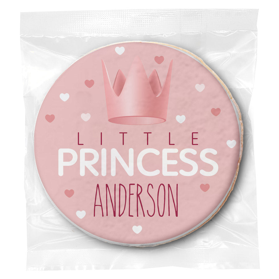 Little Princess Baby Shower - Personalized Direct Print On Round Sugar Cookie
