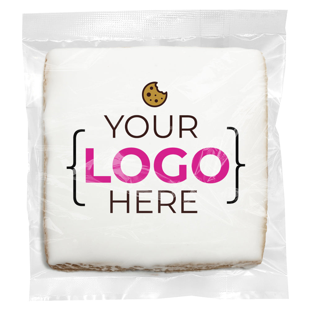 Add Your Own Logo - Personalized Direct Print On Square Sugar Cookie