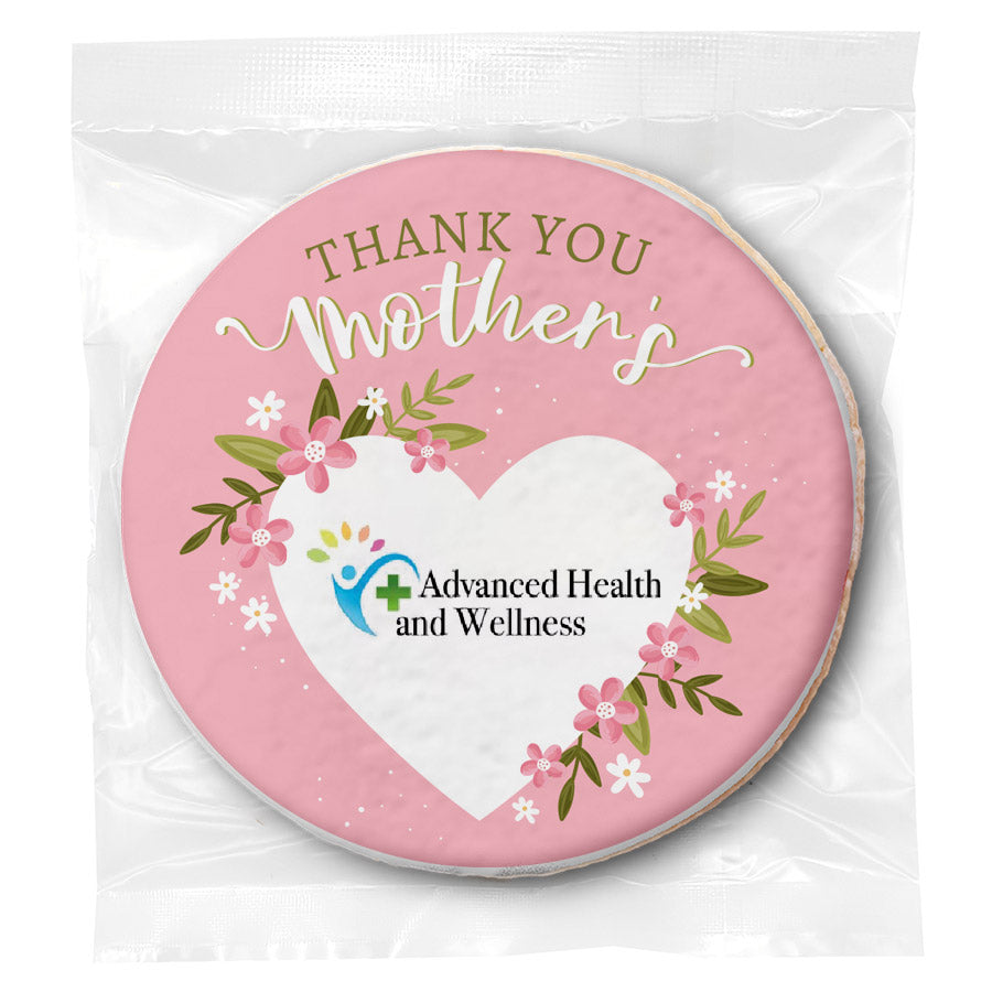Thank You Mother's Day Logo Upload - Personalized Direct Print On Round Sugar Cookie
