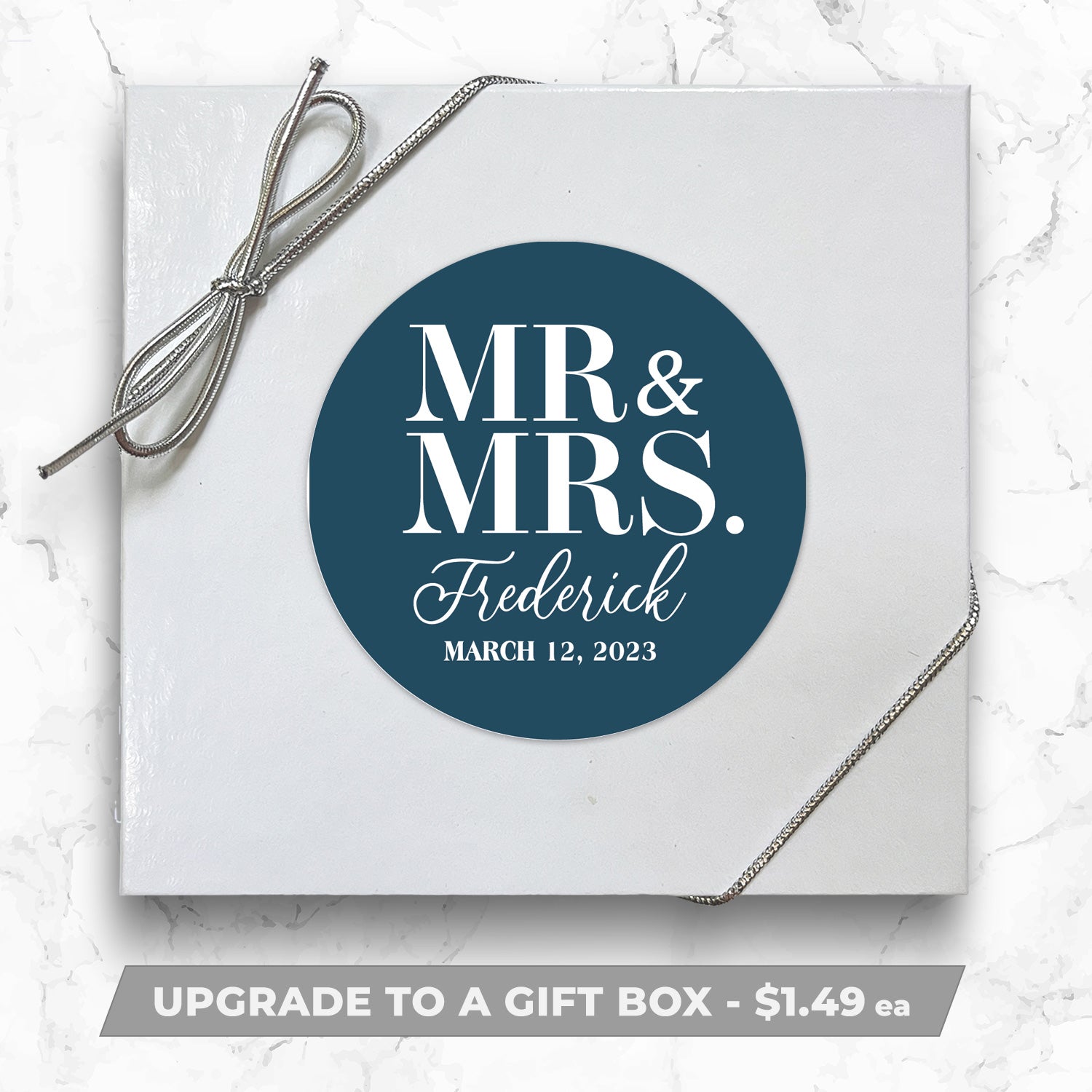 Mr & Mrs - Personalized Direct Print on Square Sugar Cookies