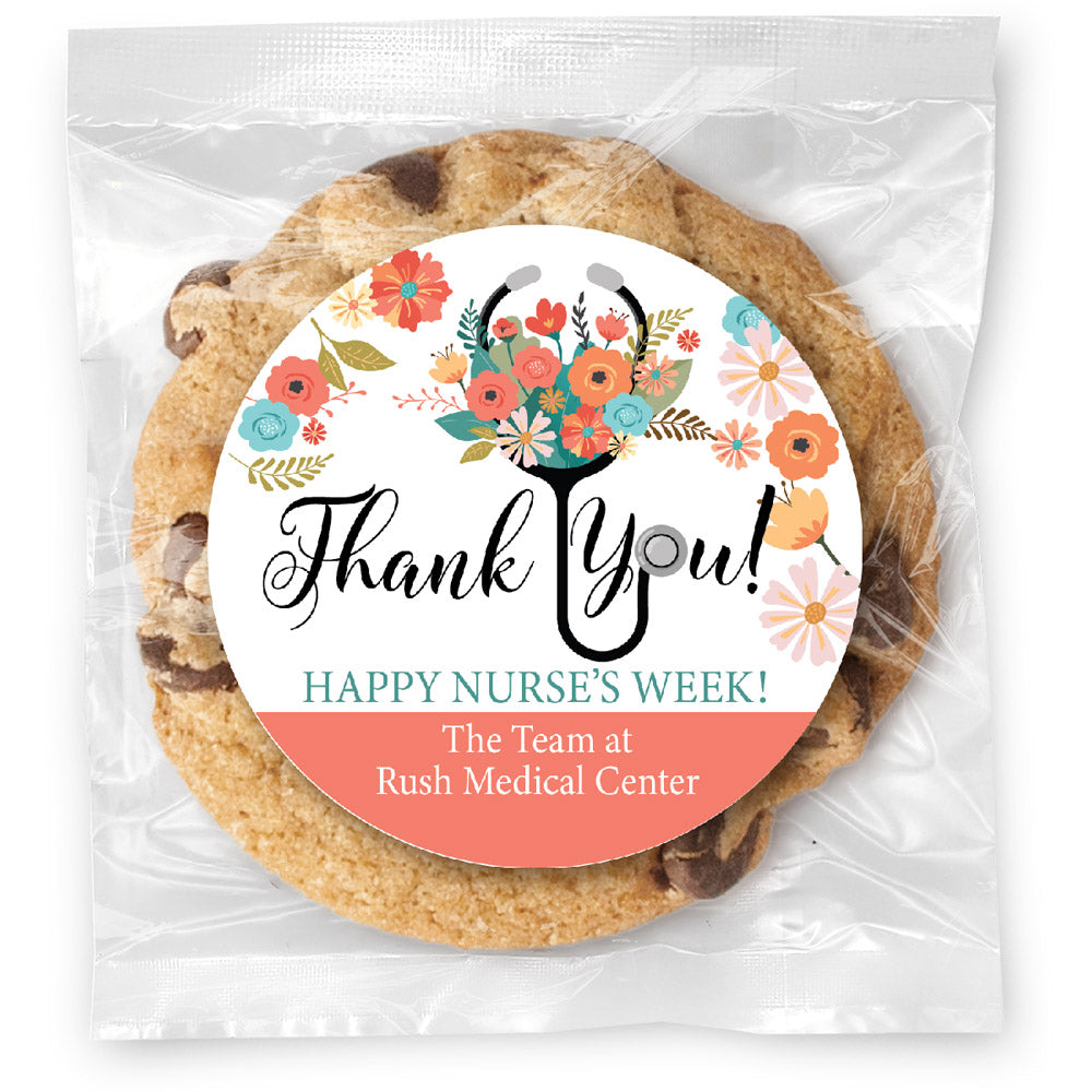 Nurse Appreciation Stethoscope - Gourmet Chocolate Chip Or Variety Pack W/ Full Color Personalized Sticker