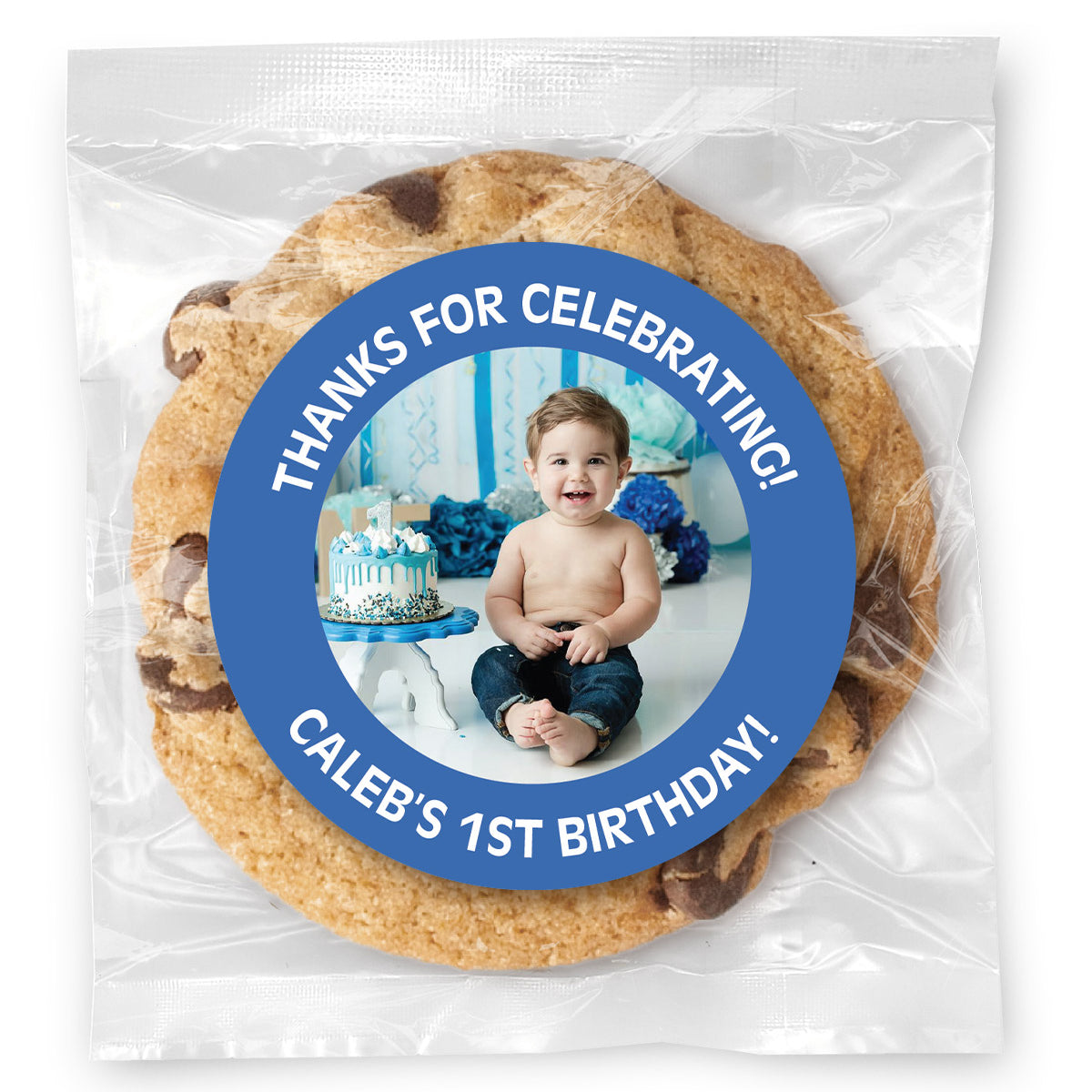 Build your Own Photo Design & Color - Gourmet Chocolate Chip Or Variety Pack W/ Full Color Personalized Sticker