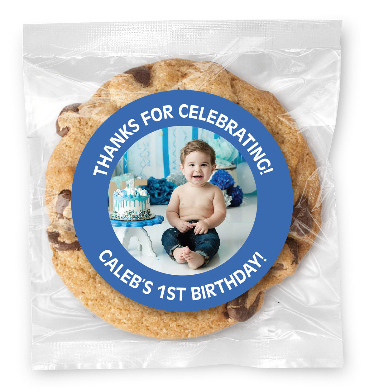 Build your Own Photo Design & Color - Gourmet Chocolate Chip Or Variety Pack W/ Full Color Personalized Sticker