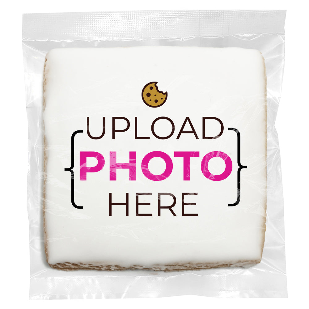 Add Your Own Photo - Personalized Direct Print On Square Sugar Cookie