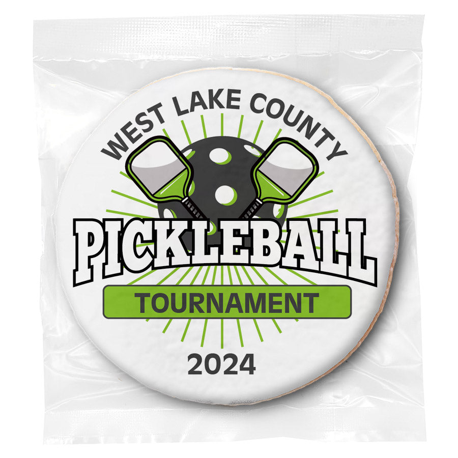 Pickleball Tournament - Personalized Direct Print On Round Sugar Cookie