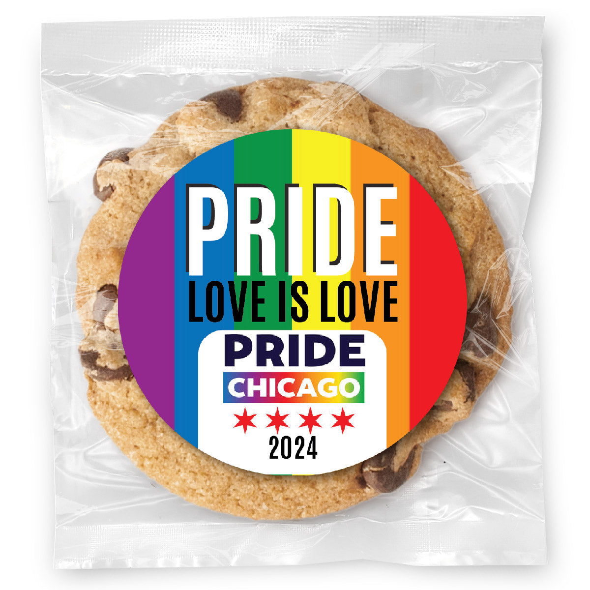 Pride Love is Love - Gourmet Chocolate Chip Or Variety Pack W/ Full Color Personalized Sticker
