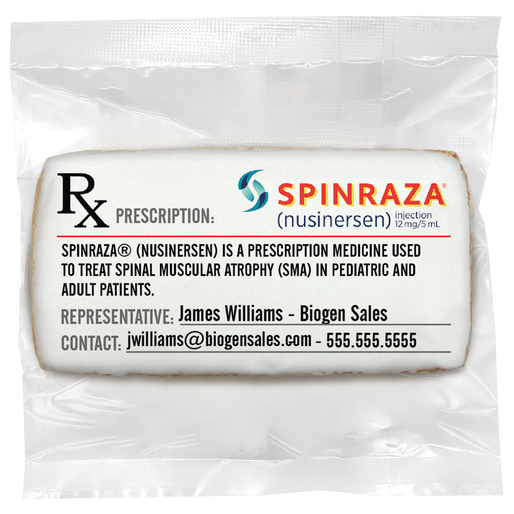 Prescription Drug Rep Logo Upload - Personalized Direct Print On Rectangle Sugar Cookie