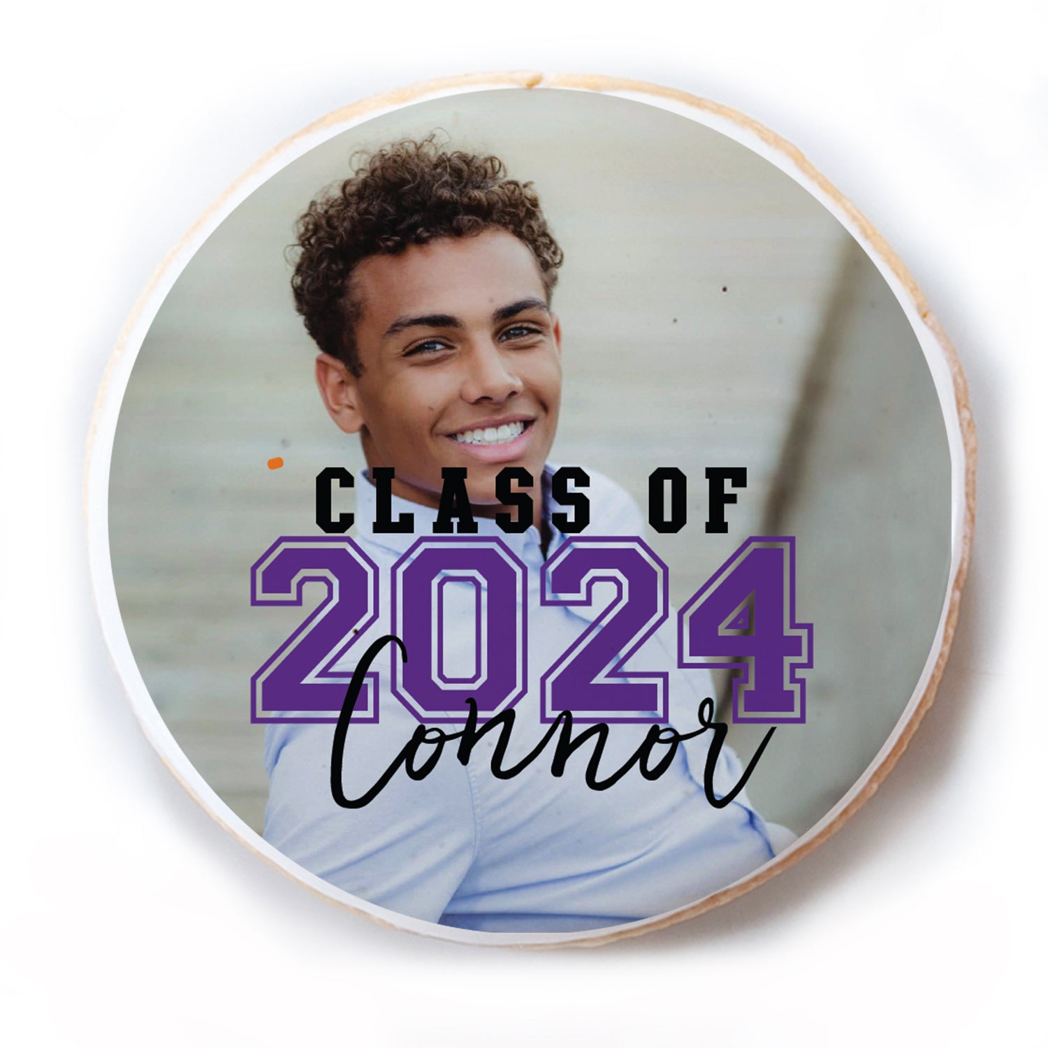 Overlay Photo Grad Cookie - Personalized Direct Print On Round Sugar Cookie