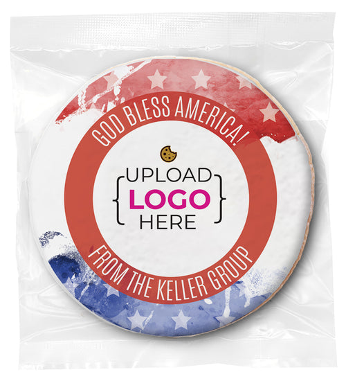 Personalized Patriotic Logo Upload - Direct Print on Round Sugar Cookies