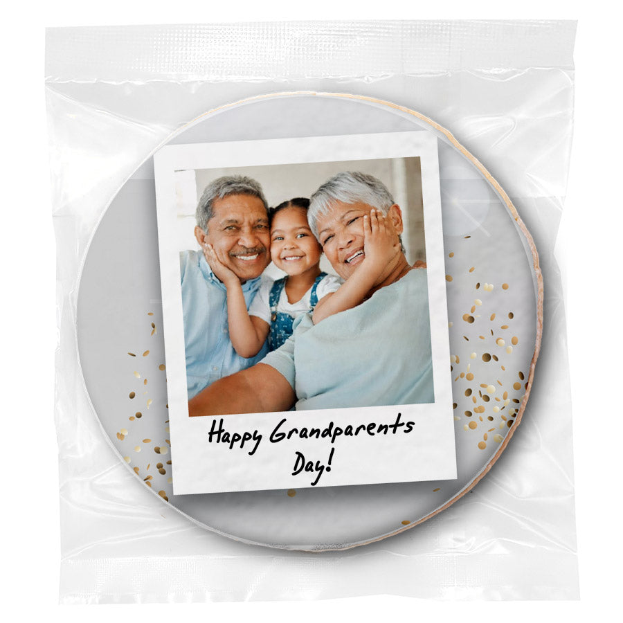 Upload your own Photo - Polaroid & Caption- Personalized Direct Print On Round Sugar Cookie
