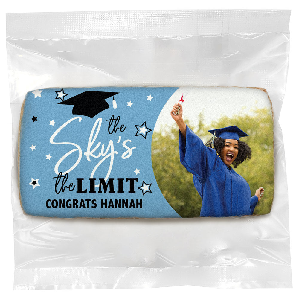 Graduation Skies The Limit - Personalized Direct Print on Rectangle Sugar Cookies