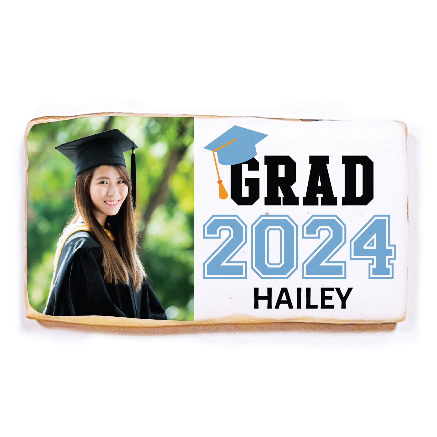 Graduation Year / Cap Photo - Personalized Direct Print On Rectangle Sugar Cookie