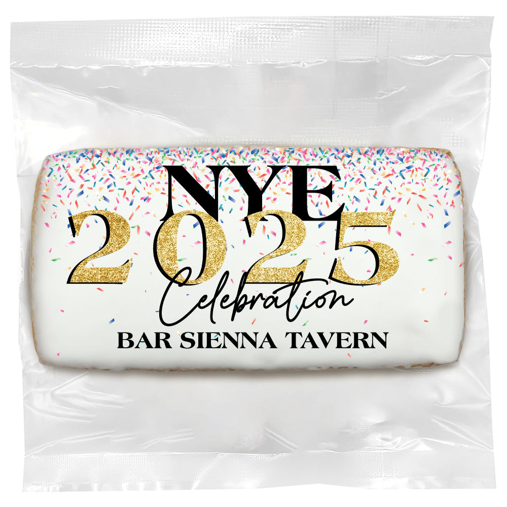NYE 2024 Celebration - Personalized Direct Print On Rectangle Sugar Cookie