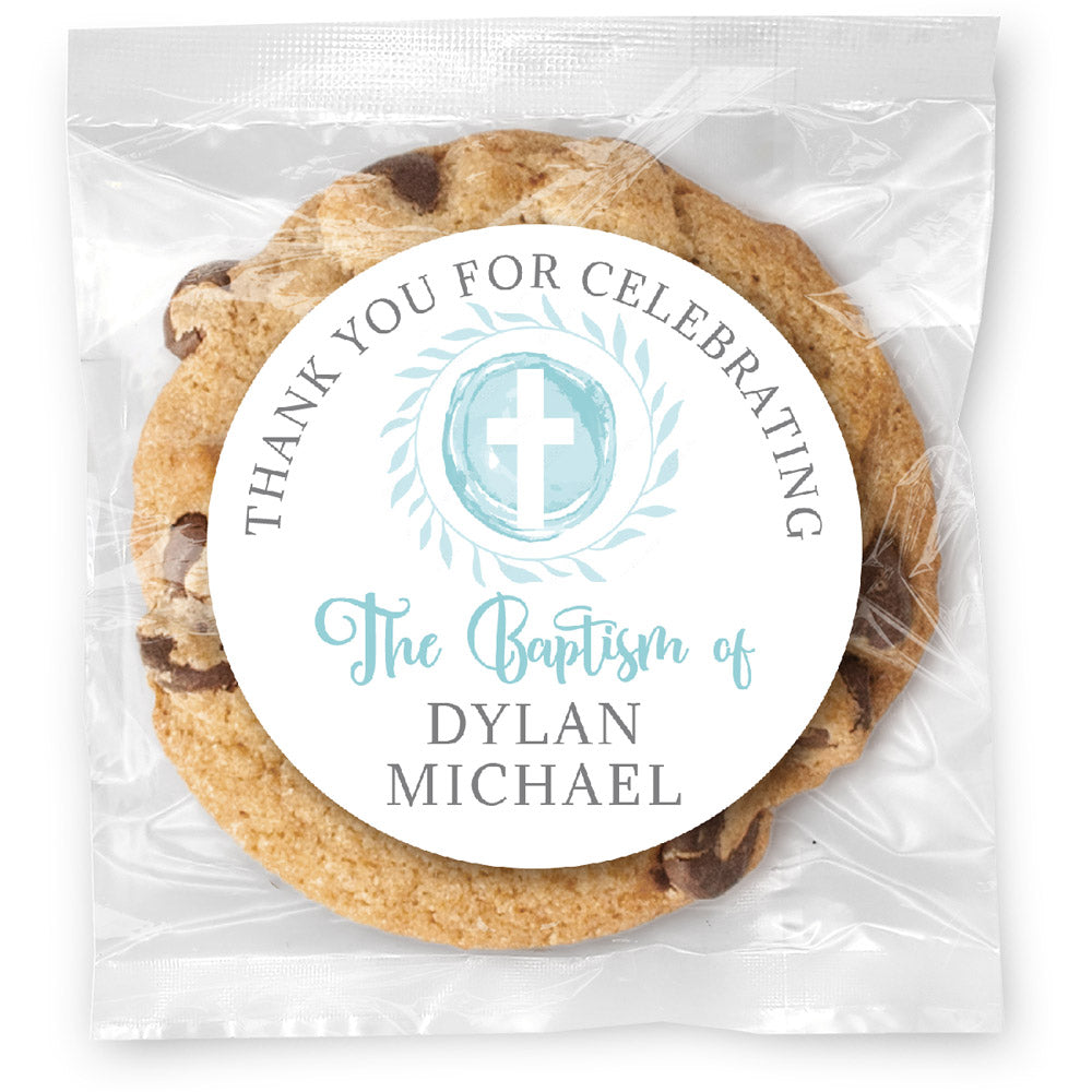 Thank you for celebrating Blue Cross - Gourmet Chocolate Chip Or Variety Pack W/ Full Color Personalized Sticker