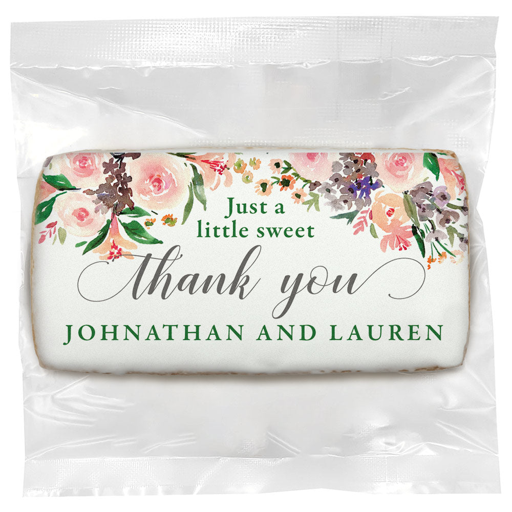 Sweet Thank You - Personalized Direct Print on Rectangle Sugar Cookies