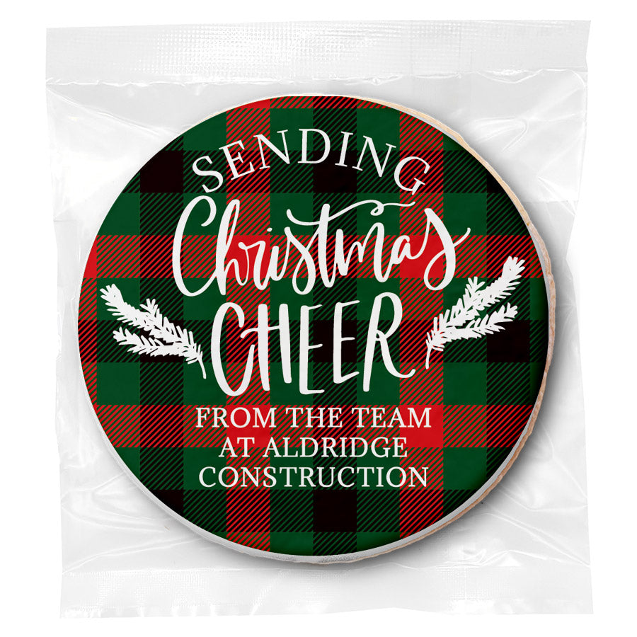 Sending Christmas Cheer - Personalized Direct Print On Round Sugar Cookie