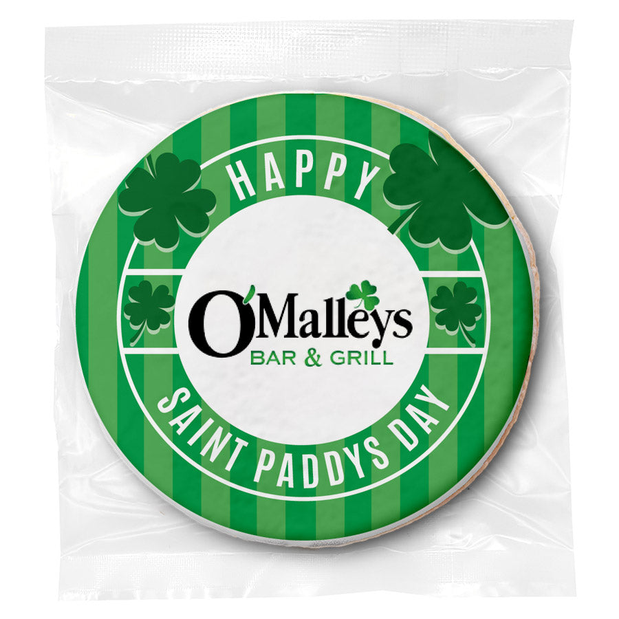 Happy Saint Paddys Day Logo Upload - Personalized Direct Print On Round Sugar Cookie