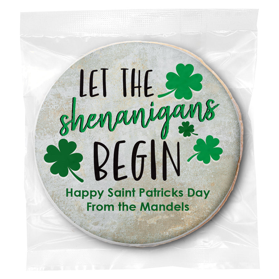 Let the Shenanigans begin - Personalized Direct Print On Round Sugar Cookie