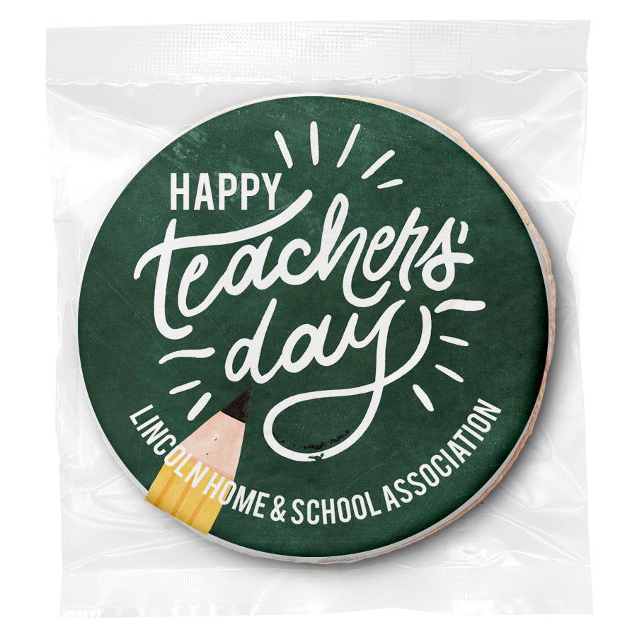 Teachers Day Chalk Board - Personalized Direct Print On Round Sugar Cookie