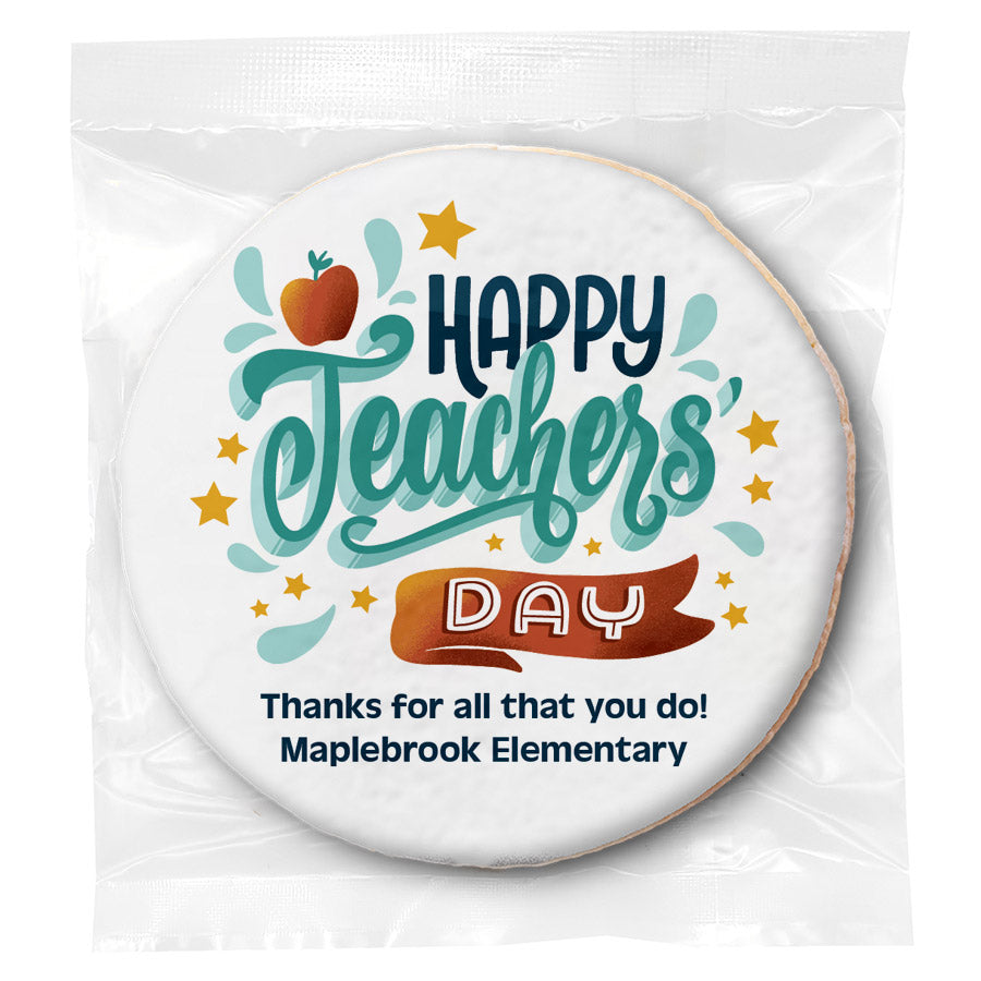 Happy Teachers day - Personalized Direct Print On Round Sugar Cookie
