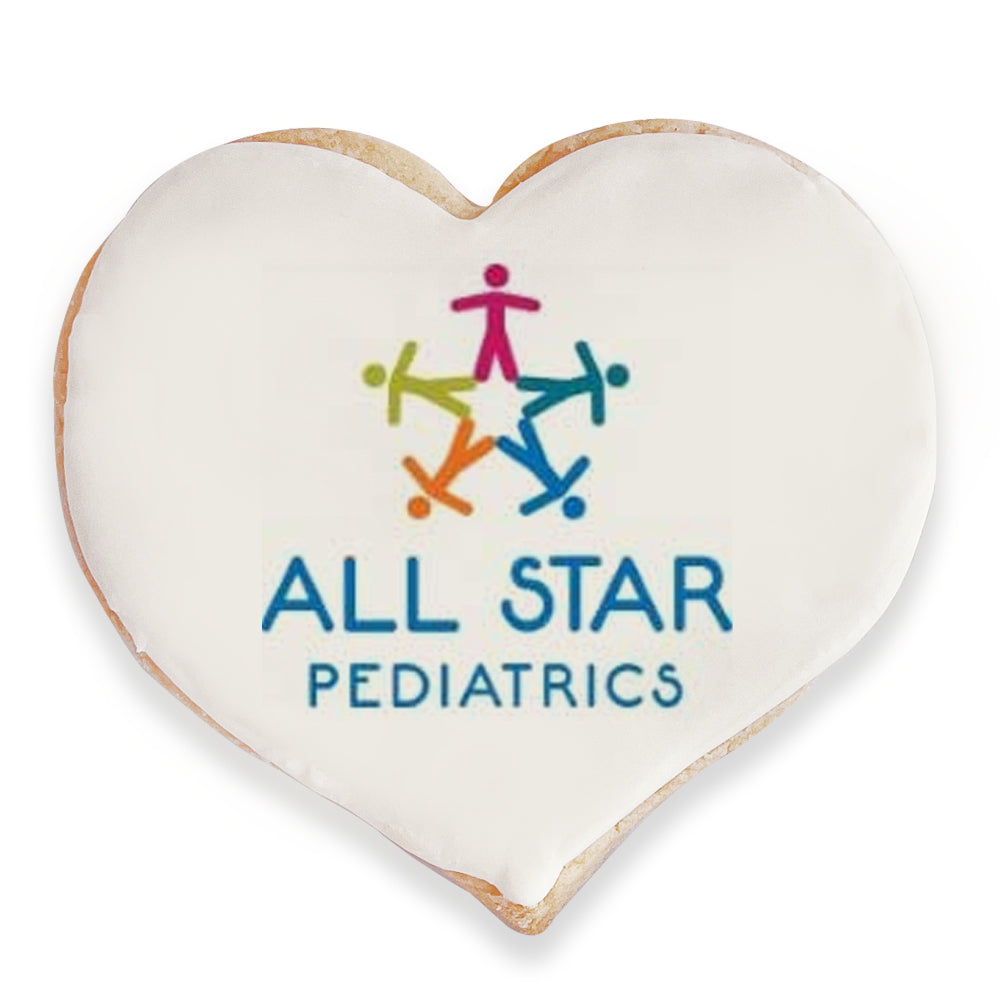 Upload your Logo  - Personalized Direct Print On Heart Sugar Cookie