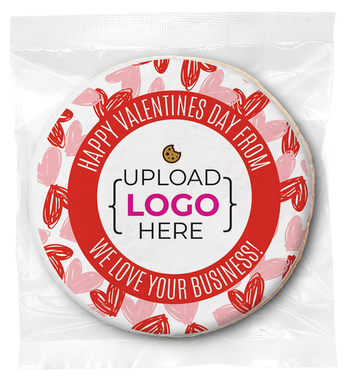 Happy Valentines Day From Logo - Personalized Direct Print On Round Sugar Cookie