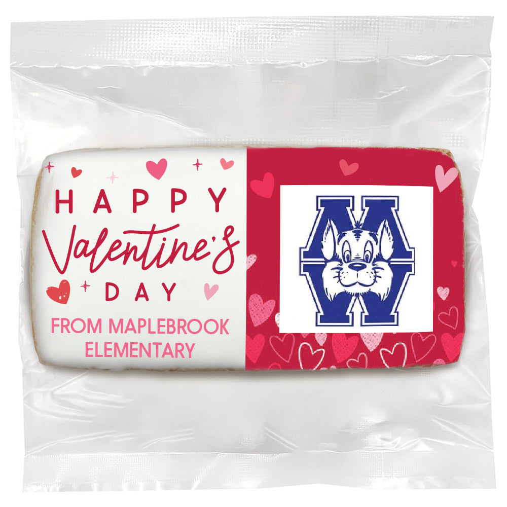Wishing you a Happy Valentines Logo Upload - Personalized Direct Print On Rectangle Sugar Cookie