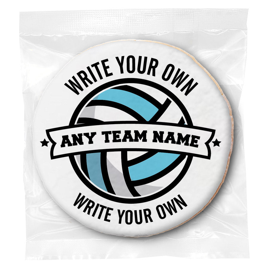 Write Your Own Volleyball Team & Message - Personalized Direct Print On Round Sugar Cookie