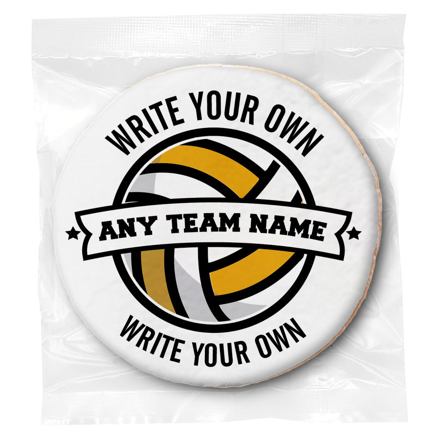 Write Your Own Volleyball Team & Message - Personalized Direct Print On Round Sugar Cookie