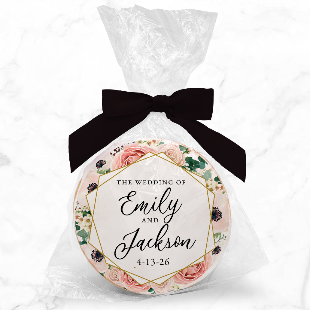 Personalized Wedding Cookie Bag & Bow Favor