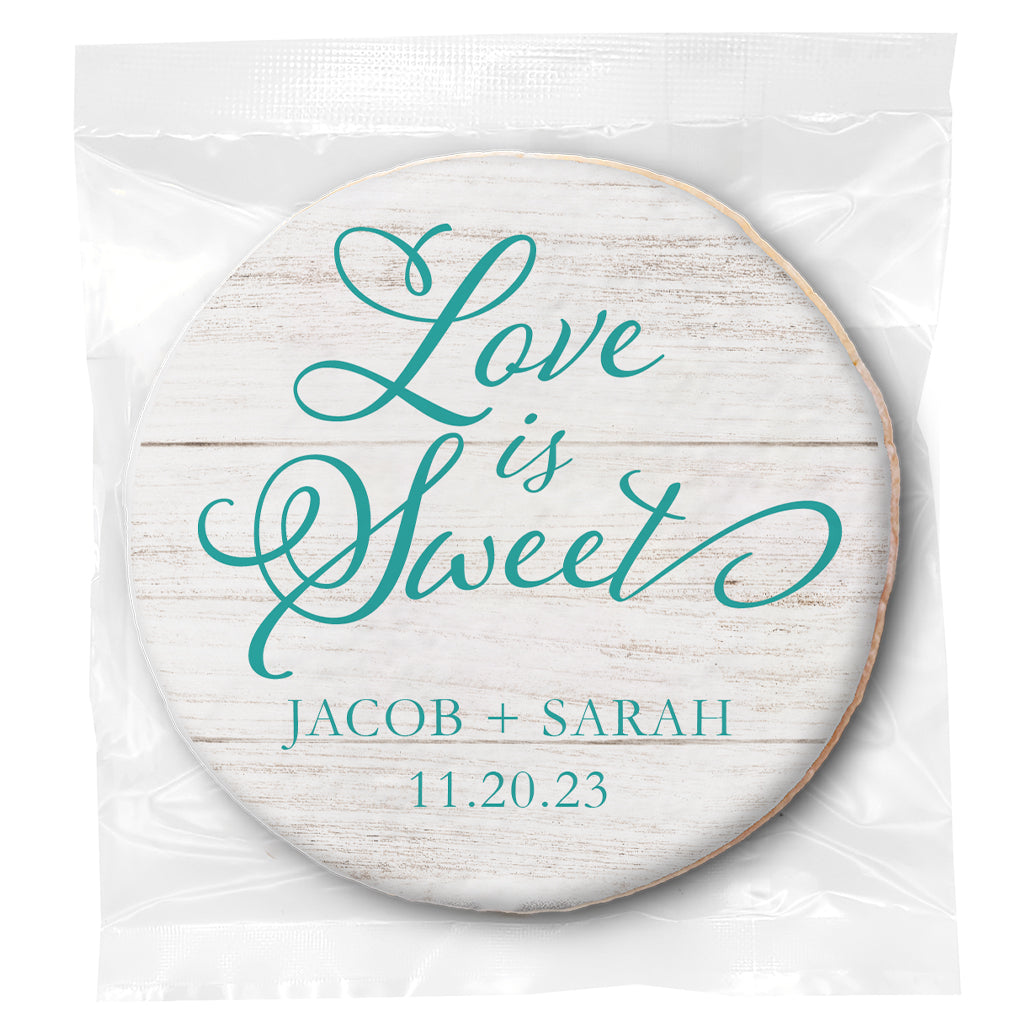 Love is Sweet - Personalized Direct Print On Round Sugar Cookie