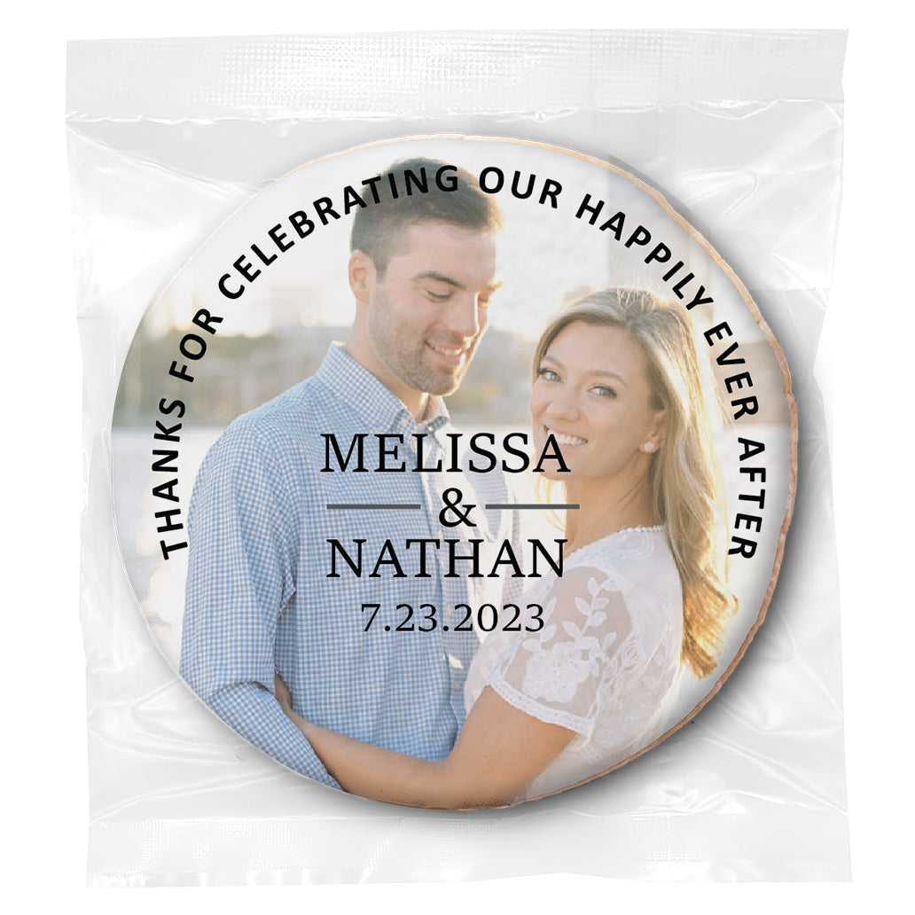 Happily Ever After Photo - Personalized Direct Print On Round Sugar Cookie