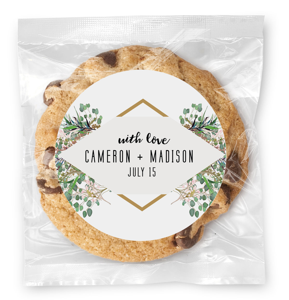 Greenery With Love - Gourmet Chocolate Chip Or Variety Pack W/ Full Color Personalized Sticker