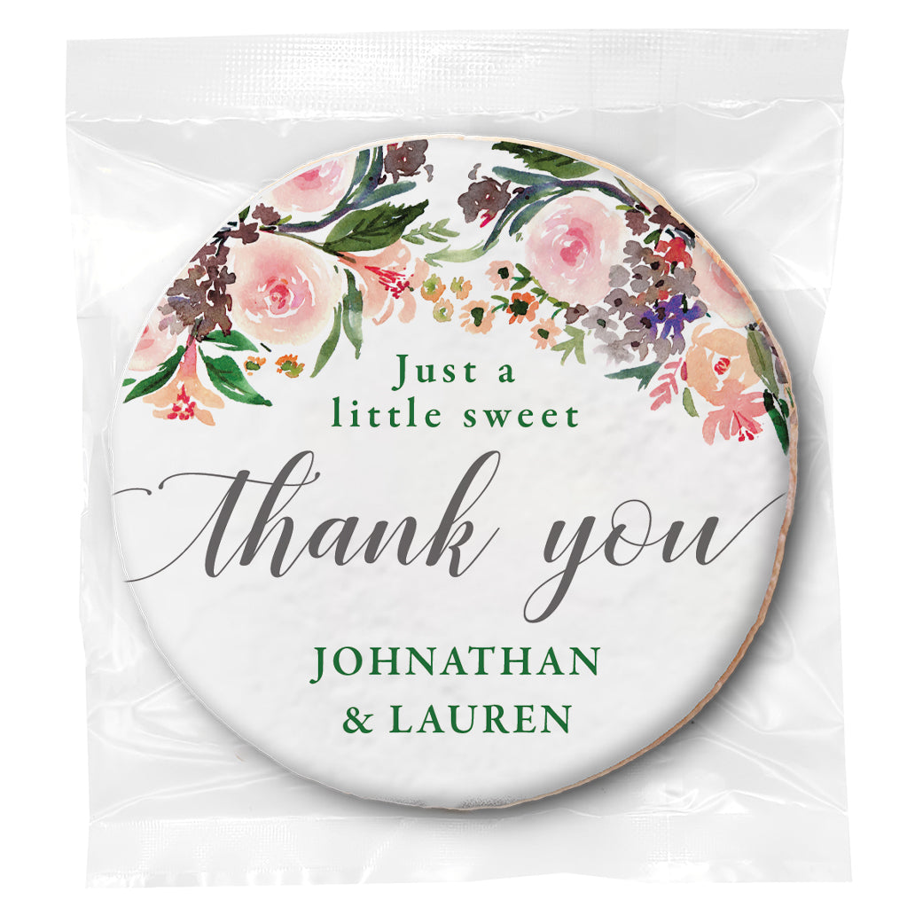 Wedding Sweet Thank You - Personalized Direct Print On Round Sugar Cookie