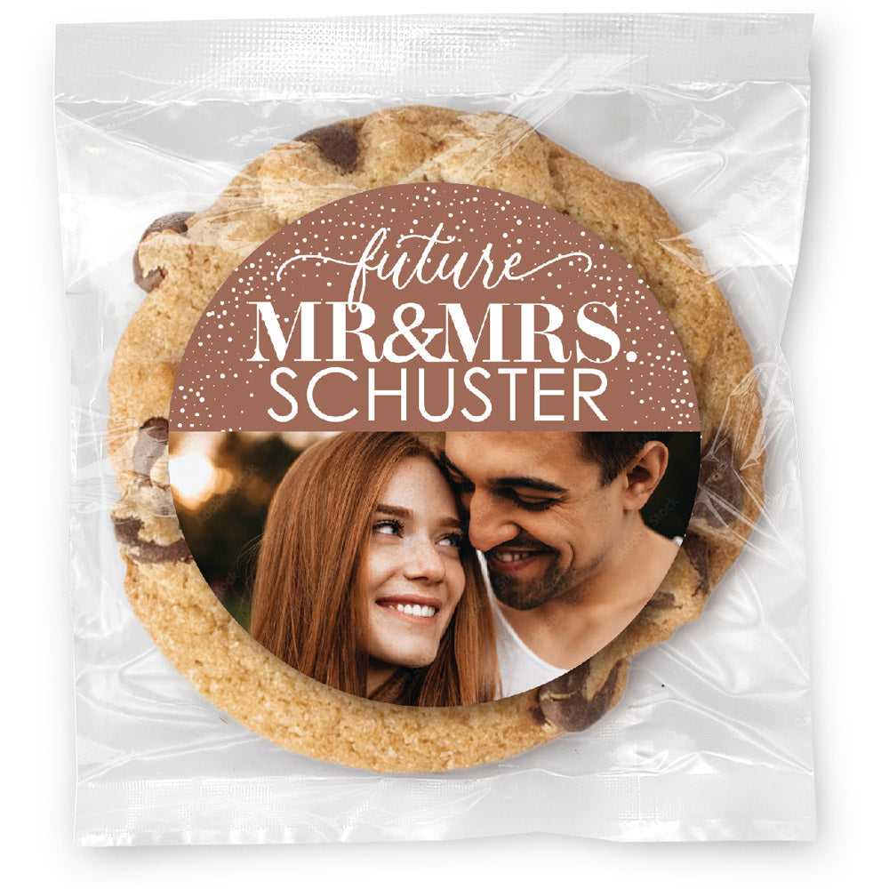 Future Mr. & Mrs. - Gourmet Chocolate Chip Or Variety Pack W/ Full Color Personalized Sticker