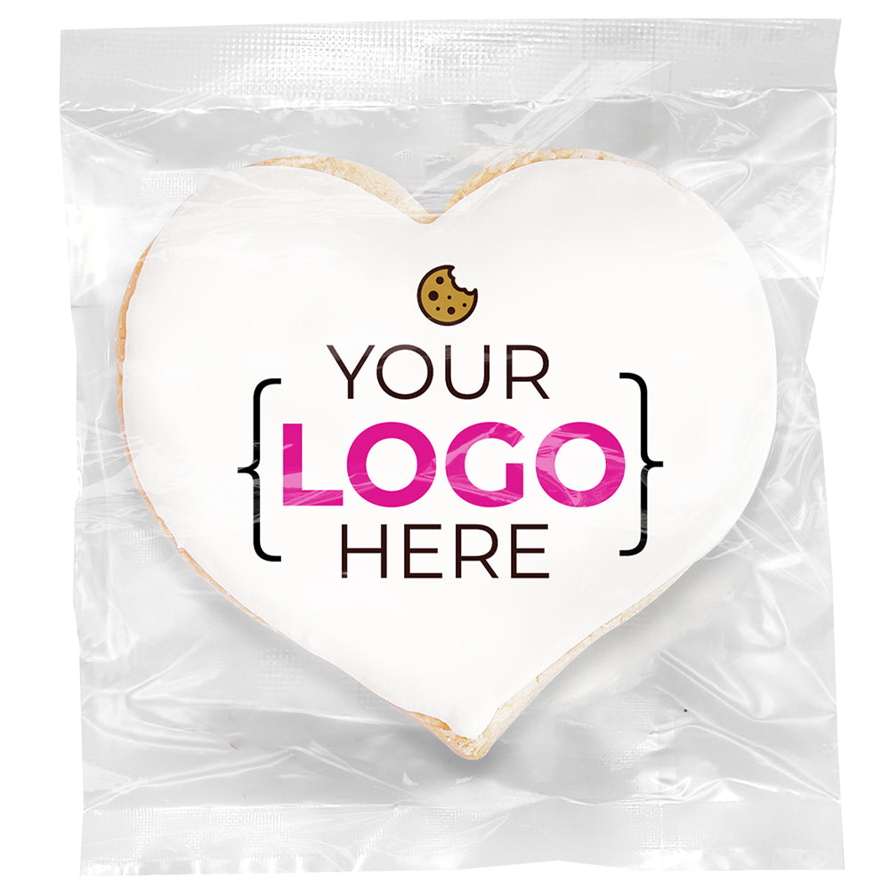 Upload your Logo  - Personalized Direct Print On Heart Sugar Cookie