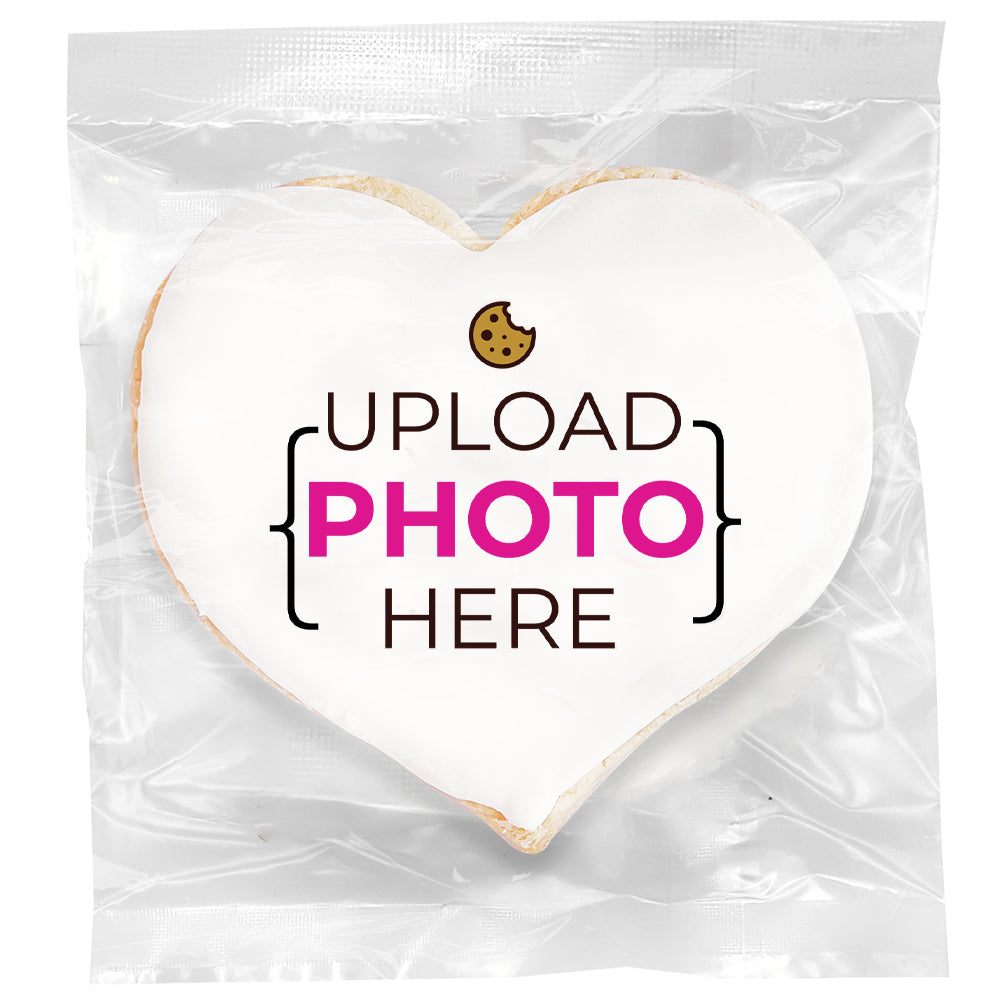 Full Custom Upload Photo - Personalized Direct Print On Heart Sugar Cookie