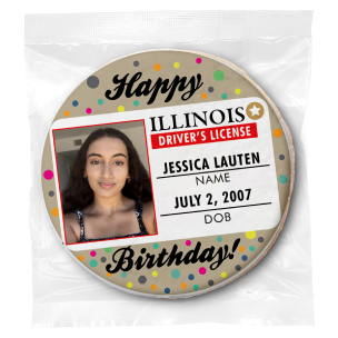 Personalized Sweet 16 License Photo Upload Cookie