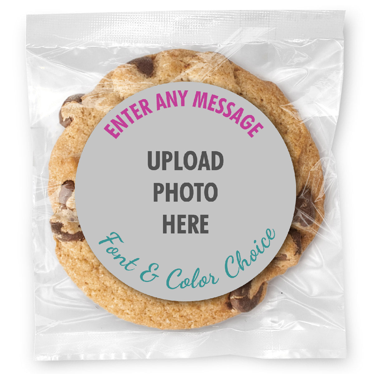 Create your own Photo & Message - Gourmet Chocolate Chip Or Variety Pack W/ Full Color Personalized Sticker