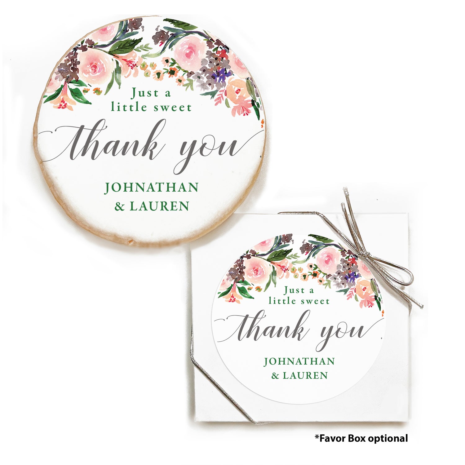 Wedding Sweet Thank You - Personalized Direct Print On Round Sugar Cookie