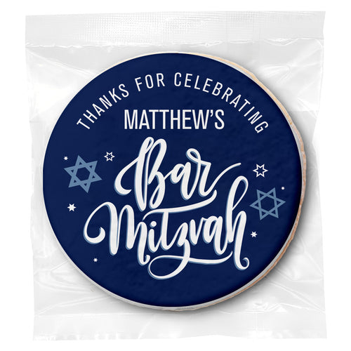 Thanks for Celebrating Bar Mitzvah - Personalized Direct Print On Round Sugar Cookie