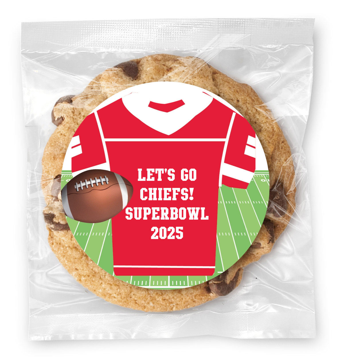 Big Game Write Your Own Jersey & Color - Gourmet Chocolate Chip Or Variety Pack W/ Full Color Personalized Sticker