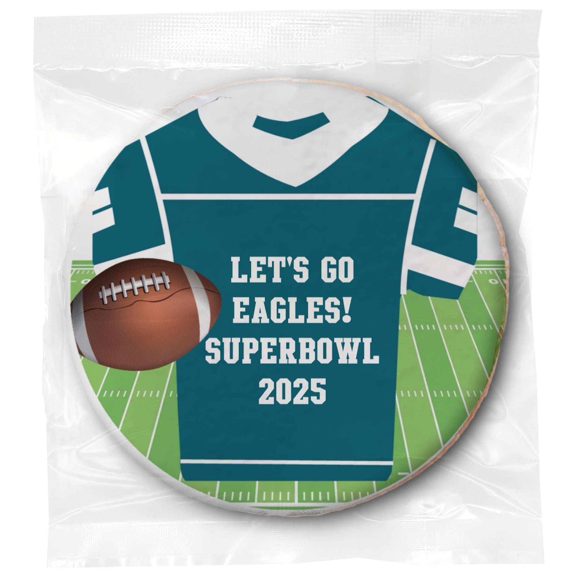 Big Game Write Your Own Jersey & Color - Personalized Direct Print On Round Sugar Cookie