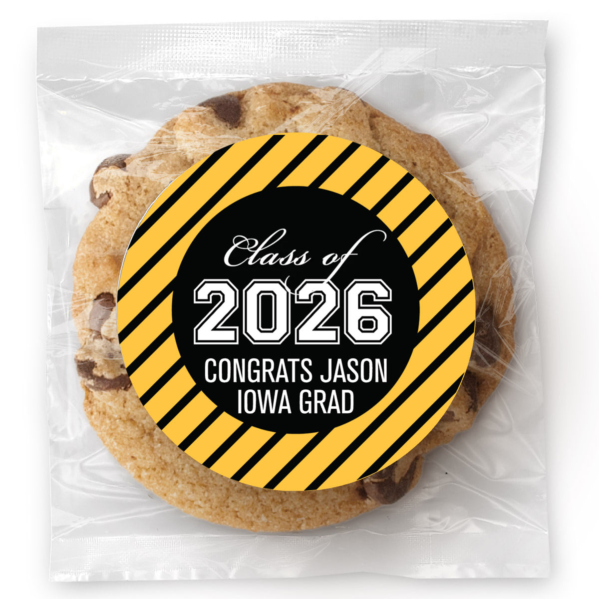 Class Of Grad Stripes Cookie – Custom Graduation Cookies – Incredible ...