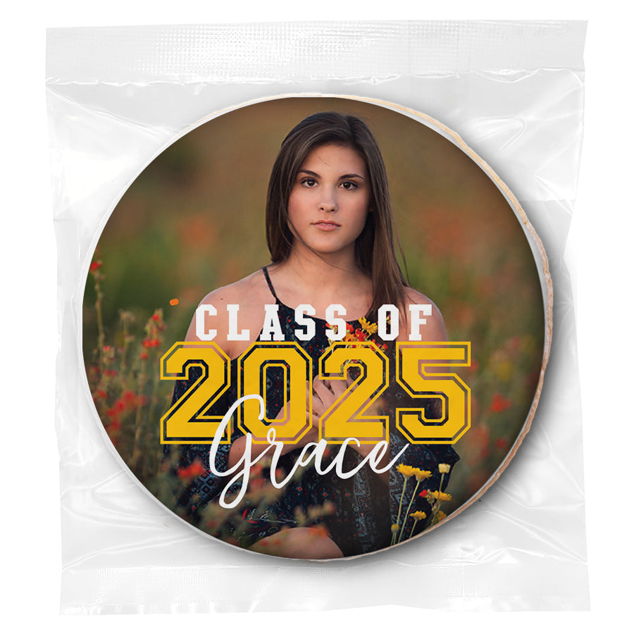 Overlay Photo Grad Cookie - Personalized Direct Print On Round Sugar Cookie