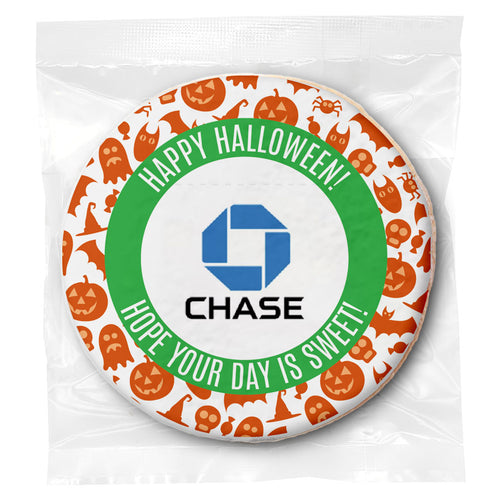 Happy Halloween Logo Upload - Personalized Direct Print On Round Sugar Cookie